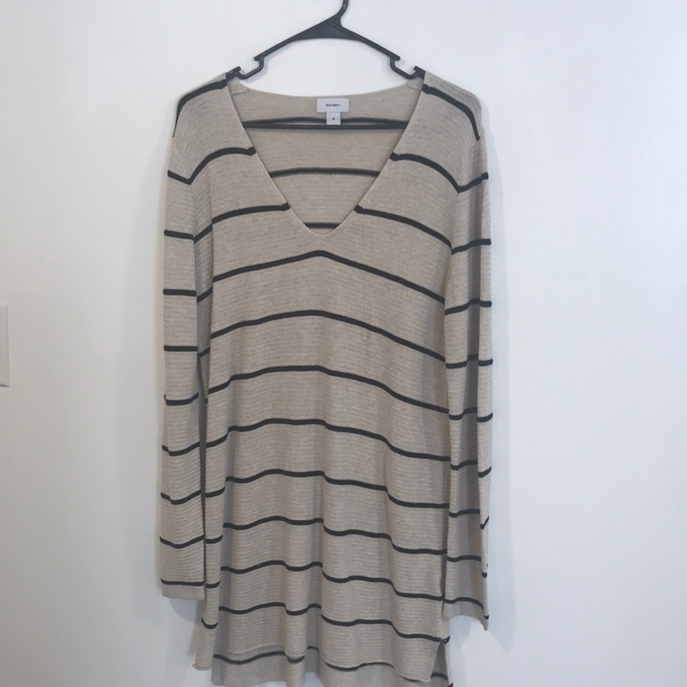 Old Navy off white striped sweater